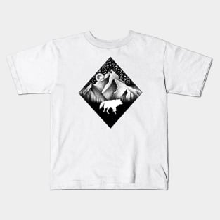 THE LONELY WOLF Kids T-Shirt
